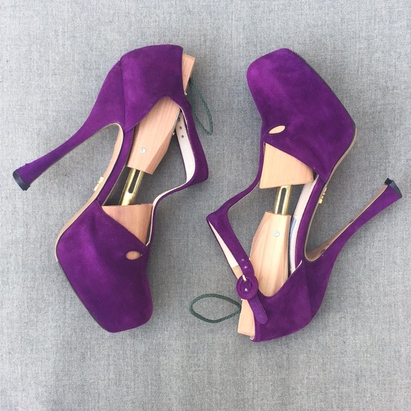 PRADA CALZATURE “Donna” Platform Shoe - Picture 3 of 8